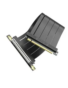 EZDIY-FAB PCIe 5.0 x16 ライザーケーブル 30cm 90度 128GB/s 超高速転送 RTX 50/40シリーズ・RX 9000/7000対応 GPU垂直マウント PCIe 4.0/3.0下位互換 PCIe延長ケーブル ライトアングルコネクタ - ブラック