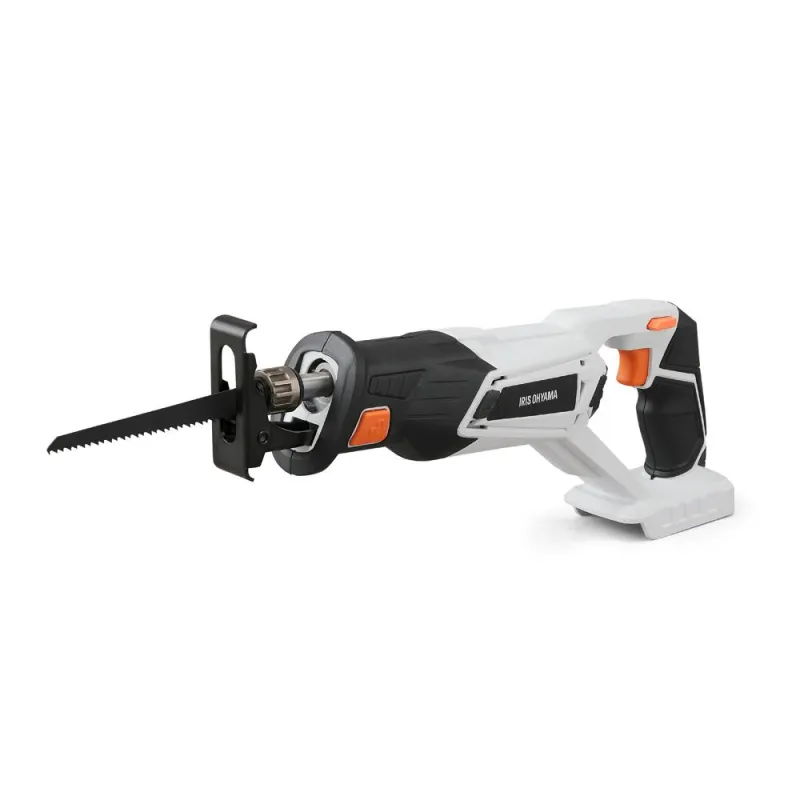 アイリスオーヤマ 充電式 レシプロソー ホワイト 400×80×170mm JRS20-Z 電動工具 切断 木材・軟鉄パイプ ジグソー・丸鋸
