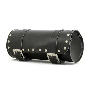 LONGRIDE クラシック ツールバッグ 4.0L（ブラックレザー・スタッド） CUS120A ロングライド ツーリング用バッグ