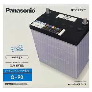 バッテリー パナソニック N-Q90/CR マツダ MAZDA2 3DA-DJ5AS 令和1年9月～令和3年6月 4WD・i-ELOOP装備車 対応 標準地/寒冷地共通 アイドリングストップ車 Q-85タイプ 基本送料無料 100