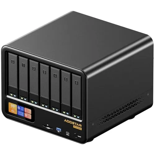 AOOSTAR WTR MAX 11 ベイ NAS ミニ PC / | AMD R7 PRO 8845HS 搭載ミニデスクトップ | Mini PC ある2.5/3.5 インチ SATA HDD 6 台 + M.2 2280 SSD 5 台対応 Oculi