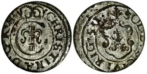 LIVONIA リガ 職業 スウェーデンのクリスティーナ シルバー(16)51 ソリダス 0,56g KM21(9)-