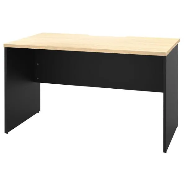 【車上渡し】アール・エフ・ヤマカワ プラン 木製デスク W1200×D700 ナチュラル×ブラック脚 (重量：29.1kg) RFPD-1270NA-BL