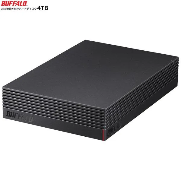 BUFFALO バッファロー 外付けHDD 4TB HD-NRLD4.0U3-BA PC用 TV録画用 USB3.1（Gen1）/USB3.0接続