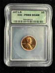 1971年 S リンカーン セント プルーフ 1C PR69 DCAM PF69 UCAM ICG SKU 3487 *PCGS P.G. $5000*