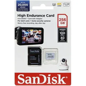 ドライブレコーダー対応・サンディスク高耐久256GB【microSDXCカードSDSQQNR-256G-GN6IA】最大R=100MB/s・C10 U3 V30