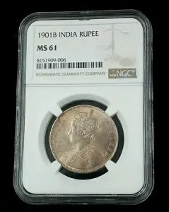 1901B インドルピー NGC MS 61 良好な色調 #3844