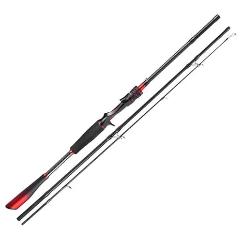 RTFJVXVZ Straight Handle Three Section Lure Fishing Rod Long Throw Slider