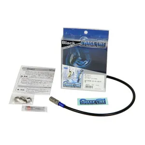 SWAGE-LINE リアホースキット ステン/ブラック NINJA400R 11-13 STRB733 バイク ブレーキホース