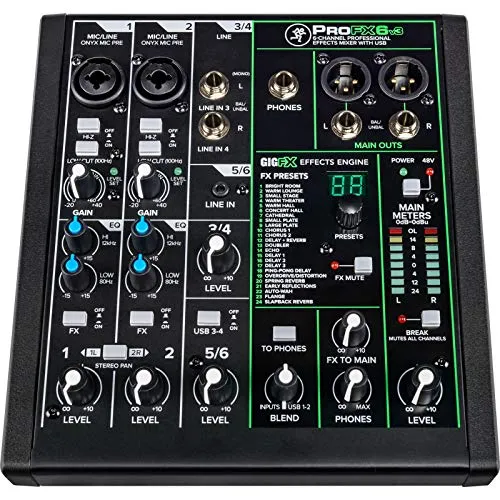 Mackie ProFX6v3 Console de mixage Nombre de canaux:6