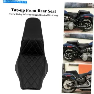 Seats ハーレーソフトエイルストリートボブFXBB FXST 2018-upにフィットする2つのドライバーの助手席 Two-Up Driver Passenger Seat Fit For Harley Softail Street Bob FXBB FXST 2018-UP【並行輸入品】