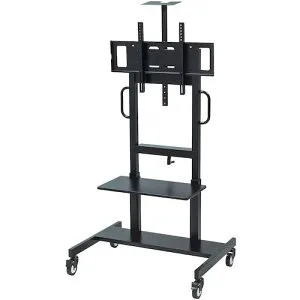 ■SANWA 55~75型対応手動昇降液晶ディスプレイスタンド〔品番:CRPL45BK〕【6077972:0】[送料別途見積り][法人・事業所限定][外直送][店頭受取不可]