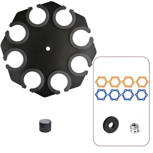 互換性がありますShure SM7Bと互換性があり、3/8インチ-16スレッドの複数マイクホルダーマウント、滑り止めリング付きマイクオーガナイザーディスプレイスタンド(For 8 mics)