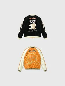 TAILOR TOYO テーラー東洋 スカジャン 別珍 2025 Late 1950s Velveteen Souvenir Jacket POLAR BEAR ALASKA MAP アラスカ ジャン 犬ぞり アラスカマップ TT15792-119