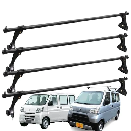 MOTOR POWER ルーフキャリア ベースキャリア 4本セット ハイルーフ対応 取付けキット レインガーター 雨どい 固定 ハイゼットカーゴ S320V S330V S321V S331V アトレーワゴン S320G S330G S321G S331G