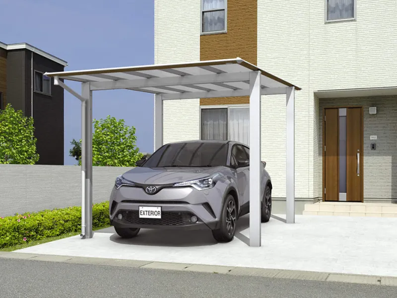 カーポート(商品のみ) スカイリード 両側支持 三協アルミ | ガレージ 車庫 サイドパネル サポート柱 雨樋 雨どい 物干し 間口 8m diy 部品サンシルバー,アーバングレー,ブラック,ダークブロンズ,ホワイト