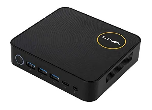 ECS Elitegroup Liva Z Mini PC コンピューター Intel Celeron N3350 デュアルコア、4GB DDR3L/64GB eMMC、Type Cポート、4K@60Hz HDMI+mDP、WiFi、イーサネット、デュアル
