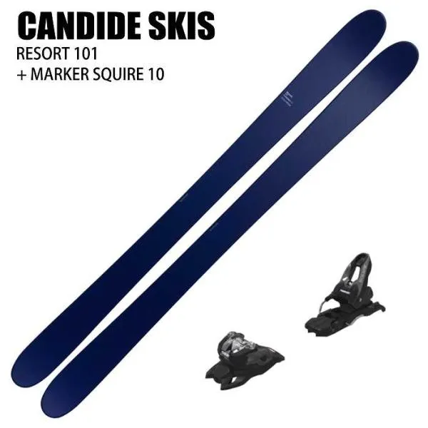 [スキー2点セット] キャンデッド スキー板 2026 CANDIDE SKIS RESORT 101 + 26 MARKER SQUIRE 10 100mm ビンディングセット 25-26ST