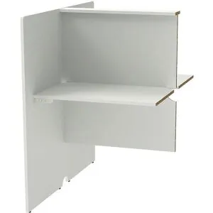 【別途送料あり】アール・エフ・ヤマカワ（RFY） RFPCブース 対面タイプ 増連 W800×D1200 ホワイト 2ヶ口コンセント付き 【品番：RFPCT-8012ADWH-NC】