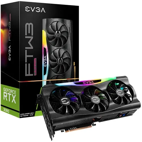 EVGA GeForce RTX 3080 FTW3 ウルトラゲーム 10G-P5-3897-KL 10GB GDDR6X iCX3テクノロジー ARGB LED メタルバックプレート LHR