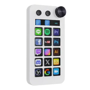 TreasLinマクロキーボードストリームドックストリームコントローラーデッキコンテンツ制作、ストリーミング、ゲーム向けにOBS、Twitch、YouTubeのアクションを起動する18個のカスタマイズ可…