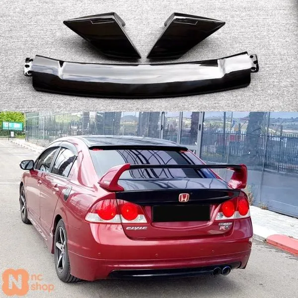 【並行輸入品】 ホンダ シビック ABS FD2 スポイラー 2006年 2007年 2008年 2009年 2010年 2011年 2012年 2013年 2014年 2015年 3点セット シビック カー トラ