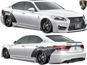 【M's】レクサス 40系 後期 LS460 LS600h F-SPORT用 (2012.10-2017.10) AIMGAIN 純VIP GT ワイドボディキット Type-1 (8点) エイムゲイン フルキット エアロ フルエアロ エアロキット セット LEXUS LS Fスポーツ USF40