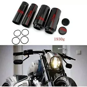 6 個ブラックフロントフォークガードカバーチューブキャップハーレーダビッドソンダイナ 2006-2017 07 6PCS Black Front Fork Guard Cover Tube Cap For Harley Davidson Dyna 2006-2017 07 【並行輸入品】