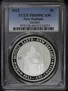2012 ニュージーランド $1 プルーフ シルバー 中つ国 ガンダルフ PCGS PR 69 DCAM | PF