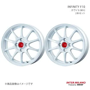 INTER MILANO インターミラノ INFINITY F10 ホイール 2本セット フレア ワゴン MM42S 2017/4～2018/2【14×4.5J 4-100 INSET45 ブラック/リムポリッシュ】