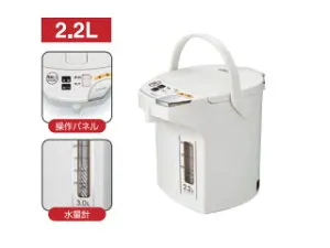 Peacock ピーコック 【オススメ】WMJ-22-W 電動給湯ポット 【2.2L】(ホワイト)