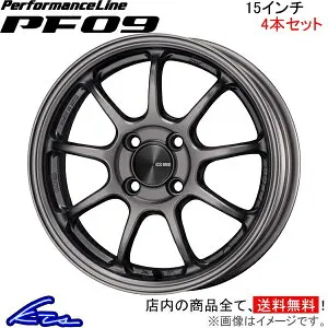 ルーミー M900A アルミホイール エンケイ パフォーマンスライン PF09【15×6J 4-100 INSET42】ENKEI PerformanceLine 15インチ 4穴 +42 インセット42 ROOMY 車用ホイール 1本 4本セット 1台分 一台分 1枚 4枚【店頭