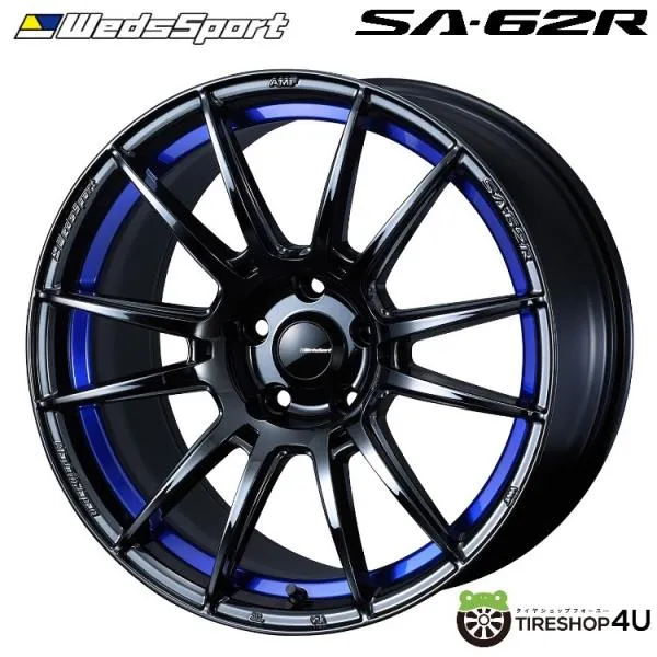 4本購入で送料無料 Weds Sport SA-62R SA62R 17x6.5J 4/100 +42 BLCII ブルーライトクロームツー 1本価格 【代引き不可】