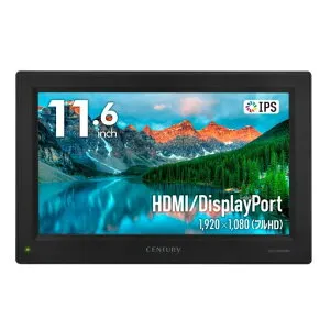 センチュリーHDMI/DisplayPort入力対応11.6インチplusoneFullHDモニターLCD-11600FHD4_FP