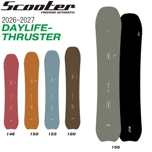 予約 26-27 スクーター デイライフスラスター SCOOTER DAYLIFE-THRUSTER スノーボード 板 26-27-BO-SCT 146 150 153 156 160