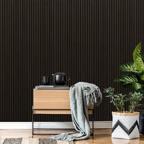 【WNJAPAN】吸音パネル 吸音材 吸音ボード ウッドパネル 音響材 壁材 木製 壁DIY 壁 ウォールパネル 壁に貼る 壁面 騒音対策 賃貸 ダークブラウン 6枚セット WD-01DKB