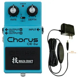 BOSS コンパクトエフェクター CE-2W Chorus + 純正アダプター PSA-100S2 セット ギター エフェクター