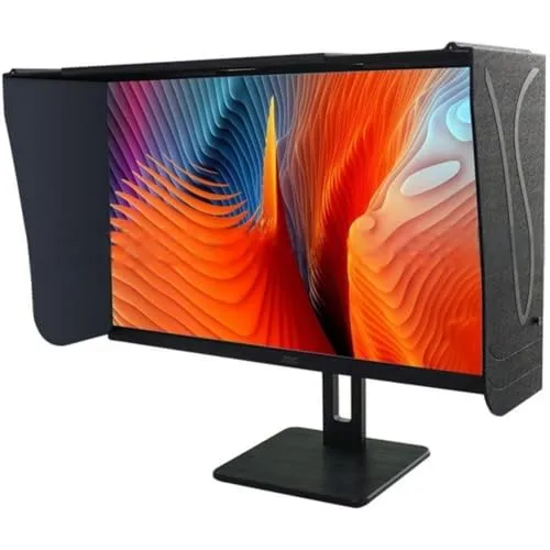 モニターフード パソコン サンシェード パソコン 遮光 Momgla ポータブルサンシェードカバ ノート パソコン 遮光 プライバシーシールド pc周辺機器 pcスタンド 折りたたみ式 携帯用 防眩 17-27インチ汎用 (モニターフード)