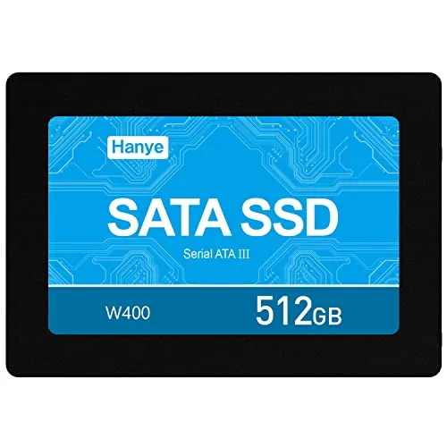 Hanye SSD 512GB 3D NAND 高耐久TLC 採用 内蔵型 2.5インチ SATAIII 6Gb/s アルミ製筐体 W400-512GB 国内正規代理店品 メーカー3年保証