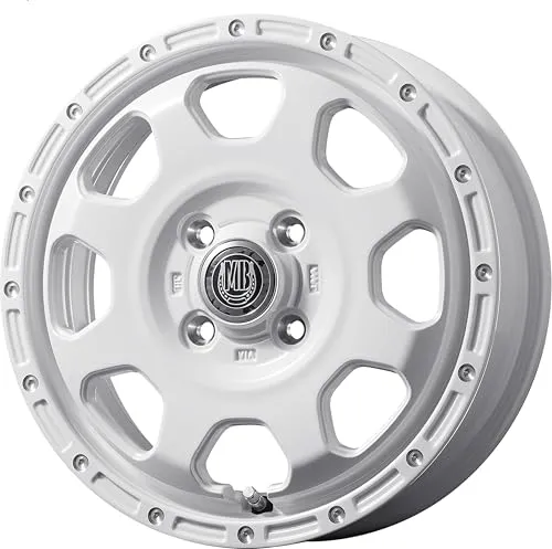 14インチアルミホイール4本セット 軽自動車 MUD BAHN XR-910K WH/PP ピュアホワイト/ピアスポリッシュ 14-4.5安心JAWA