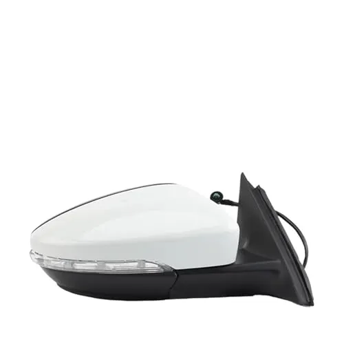 に適合する Vw パサート CC 2008 2009 2010 2011 2012 2013 2014-2018 車 9 または 13 ワイヤーサイドミラーアセンブリパワー加熱倍ウインカー(White 9 wire Right)