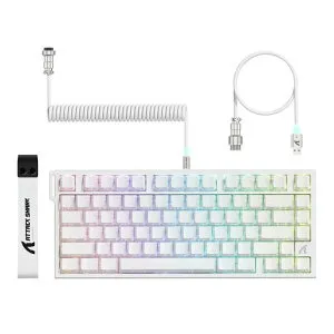 ATTACKSHARKR82HEゲーミングキーボードラピッドトリガーメカニカル有線75%コンパクトRT0.005mm8000hzRGBバックライトUSB磁気スイッチキーボード80キー0.08msディレイダブルPBTキーキャップ