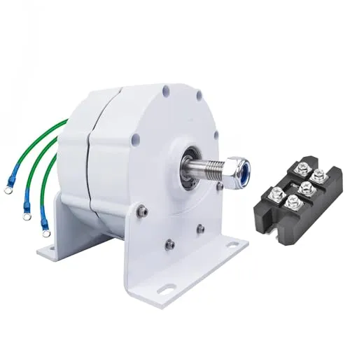 HYZHANHONG 19000W ギアレス永久磁石発電機、12V 24V 48V 低速交流オルタネータ発電機、基台付き、風力タービン・水力タービン用（整流器付き）,24v