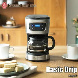 Russell Hobbs ラッセルホブス Basic Drip ベーシックドリップ 7620JP コーヒーメーカー 5カップ パーマネントフィルター タイマー機能 保温機能 オートオフ