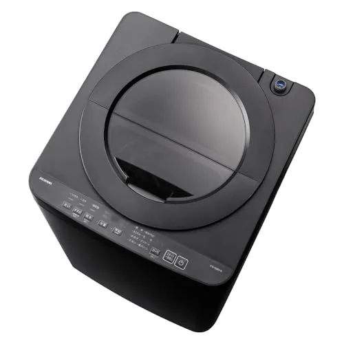 アイリスオーヤマ 洗濯機 6.0kg ブラック ITW-60B01-B OSH fit 特急コース 9分洗濯 ガチ落ち極渦洗浄 ラクとれLOW設計 一人暮らし