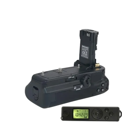 HJJ BG-R20 カメラ縦撮りバッテリーグリップ デュアルバッテリースロット 画像安定化 タイムラプス撮影 三脚対応 軽量で持ち運びに便利 (BG-R10RC-L)