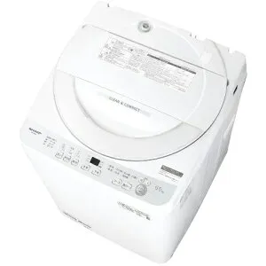 【4/25はエントリーで当店最大P5倍！】【時間指定不可】【離島配送不可】SHARP シャープ 穴なし槽シリーズ 全自動洗濯機 シルバー系 洗濯・脱水容量6kg ES-GE6J-S