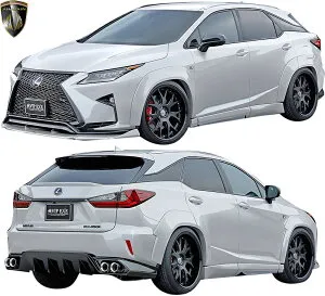 【M's】 LEXUS 前期 20系 RX450h RX200t F-SPORT (2015.10-2019.8) AIMGAIN 純VIP EXE フルキット 3点 FRP エイムゲイン フルエアロ エアロキット エアロセット パーツ カスタム ドレスアップ レクサス RX レクサスR