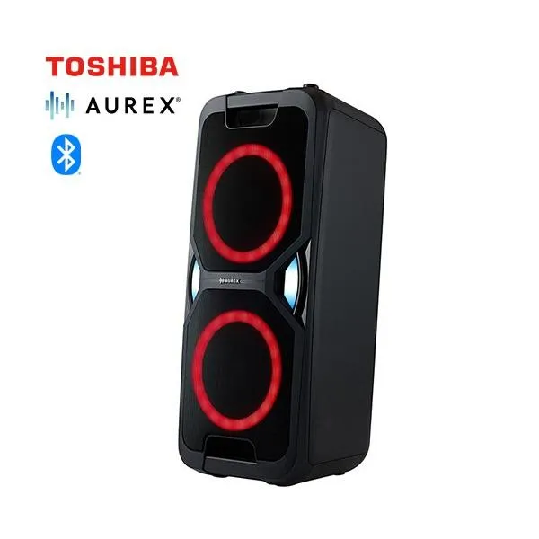 AUREX ワイヤレススピーカー オーディオ 東芝 AX-WSP60(K) 7色に光るLEDライト ブラック 【メーカー直送品】【代引・日祝配送・時間指定 不可】