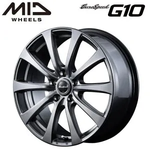 【送料無料・代引き可】【トヨタ純正ナット対応】【ホイール単品1本】MID EUROSPEED G10 17インチ 7J インセット37 5穴 PCD114.3 メタリックグレー